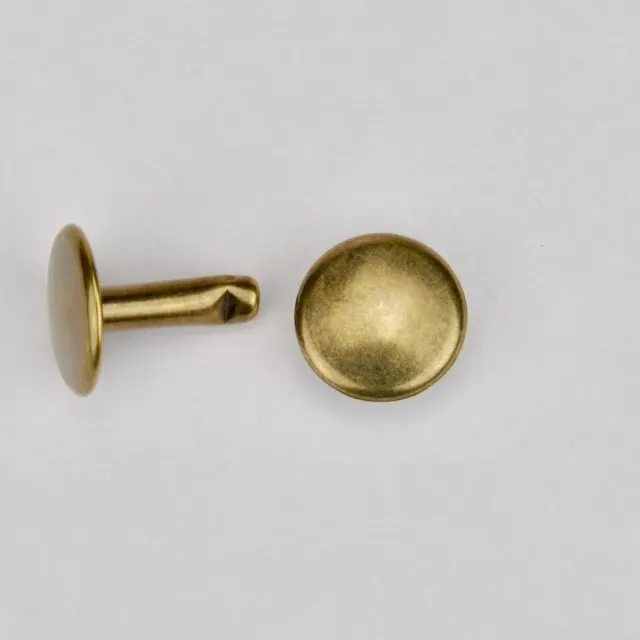 Leather House Double Cap Rivet 36-12-2 klinknagels 50 stuks zilver