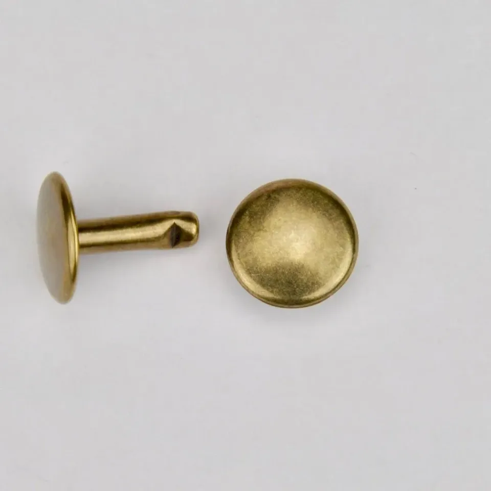 Leather House Double Cap Rivet 36-12-2 klinknagels 50 stuks zilver