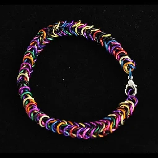 Bijounique Boxchain chainmaille armband pakket aluminium