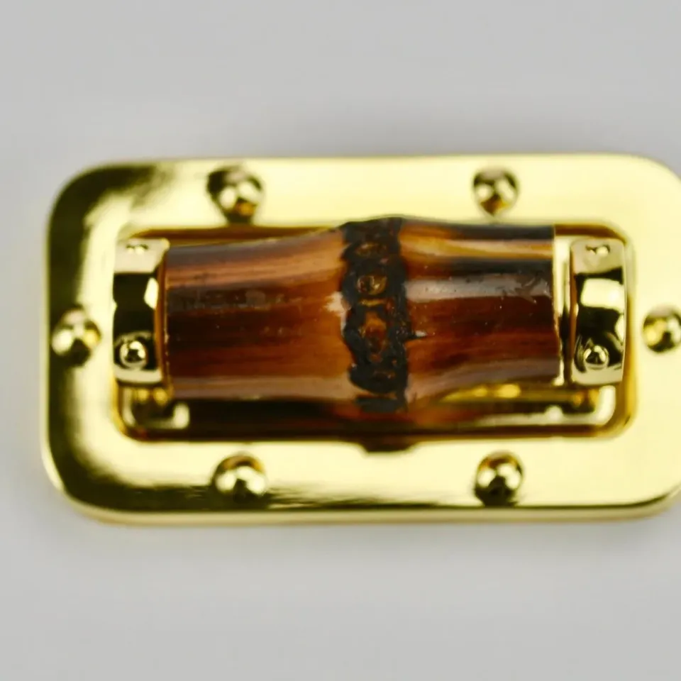 Leather House Bamboe Draaislot Tassluiting Goud 62 mm