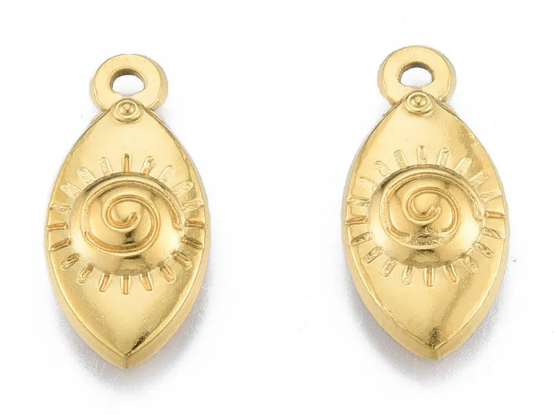 La Petite Epicerie Ovaal Oog hanger goud 21 x 10 mm