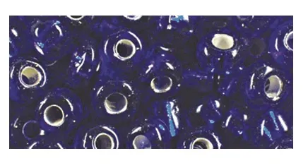LTC-Leiden Glaskraaltjes 3,5 mm 20 gram blauw zilveren kern