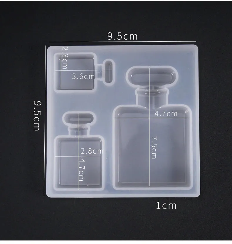 Bijounique 98A Parfumflesjes Siliconen Mal 3 Maten