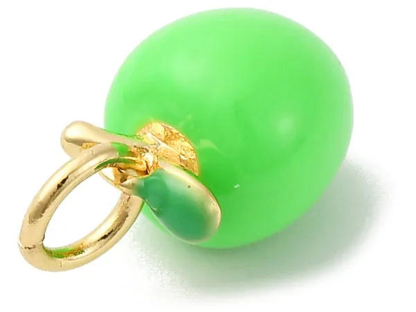 La Petite Epicerie pomme bedel groen emaille 10x8 mm