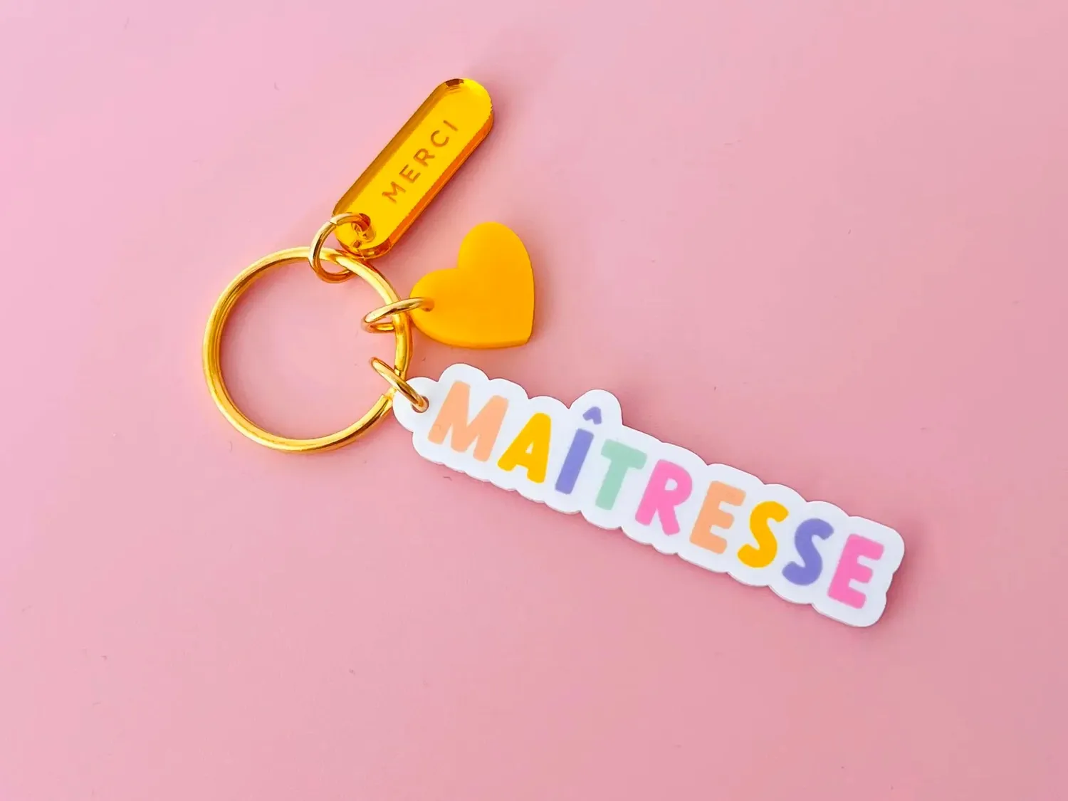 La Petite Epicerie Merci maîtresse cadeauset etui + sleutelhanger