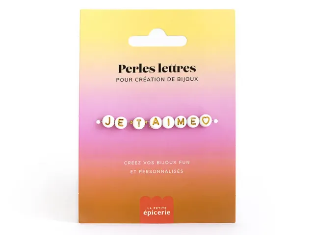 La Petite Epicerie Je t'aime letterkralen wit goud