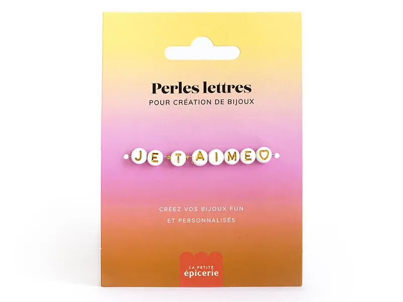 La Petite Epicerie Je t'aime letterkralen wit goud