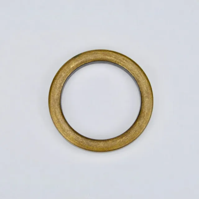 Leather House Ring brass 30mm metalen ring old gold