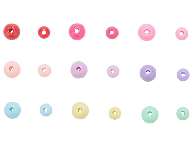 La Petite Epicerie acrylkralen rond opaak 9 kleuren 1000 stuks