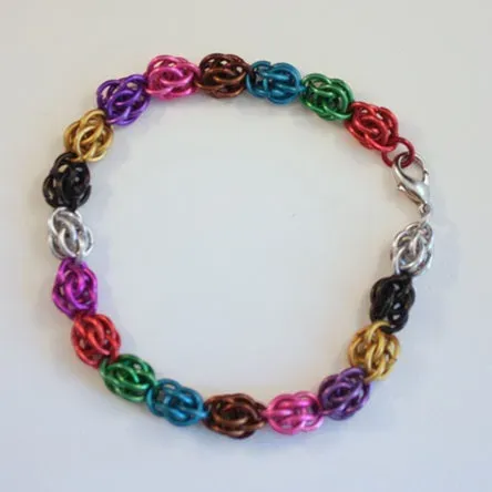 Bijounique Sweet Pea chainmaille armband zelfmaakpakket