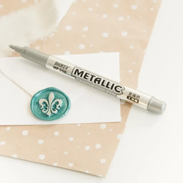 Jessy at Sea Wax Seal Pen metallic marker zilver