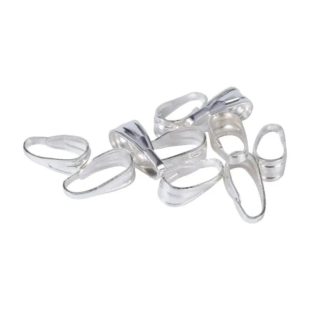 Bijounique Bails hangerbevestiging 8 mm 5 stuks zilver
