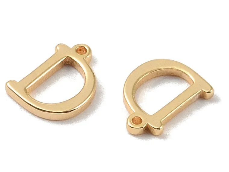 La Petite Epicerie Letter D bedel goud 10x12mm per stuk