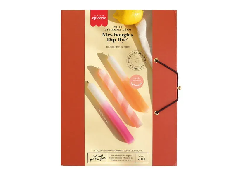 La Petite Epicerie Dip Dye kaarsenpakket citrus 3 kaarsen