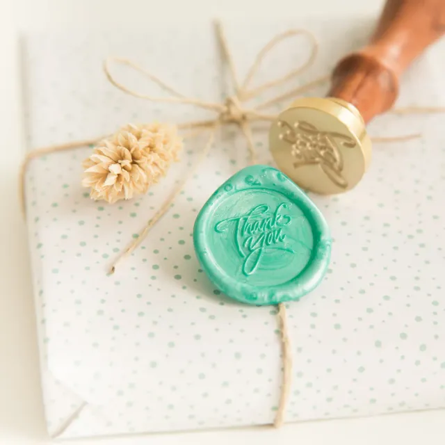 Jessy at Sea Thank You wax stempel 25 mm bedankje