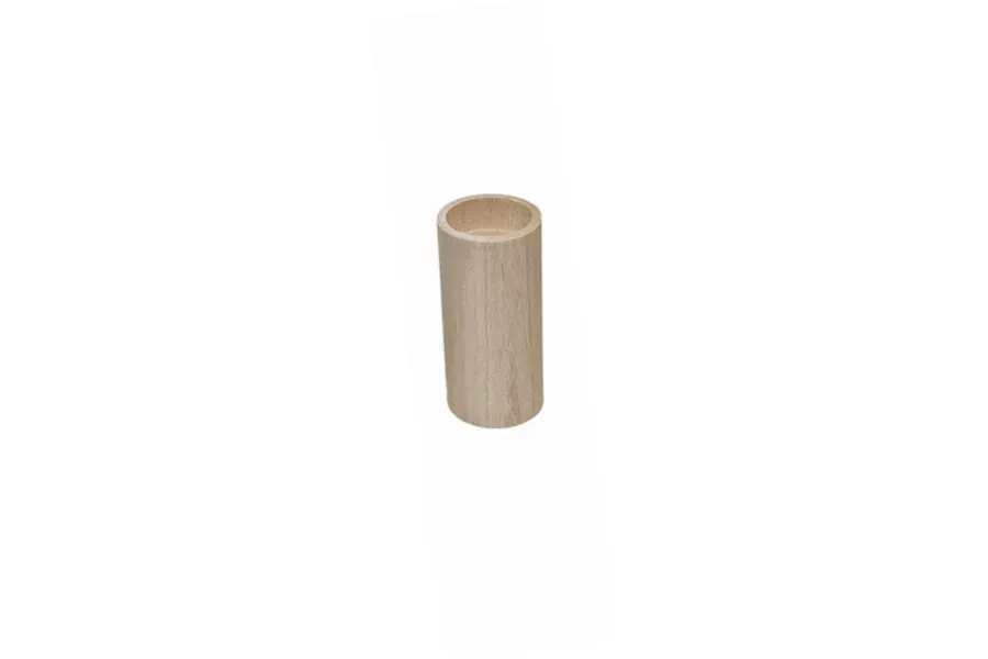 Astrid Brouwers waxinelichthouder rond 8 cm rubberhout