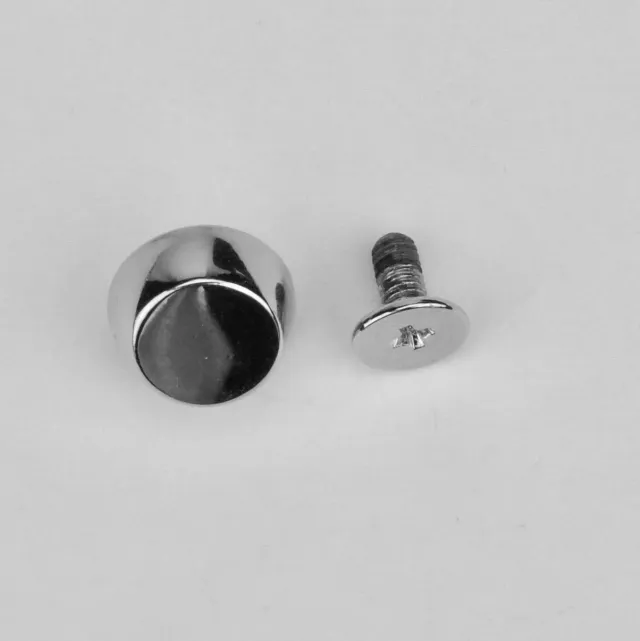 Leather House Schroefvoetje 4x10 mm nikkel zilver