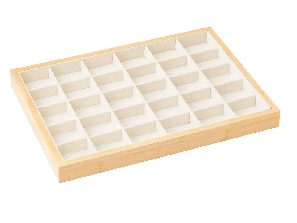La Petite Epicerie sieradenplateau beige bamboe 33,5 cm