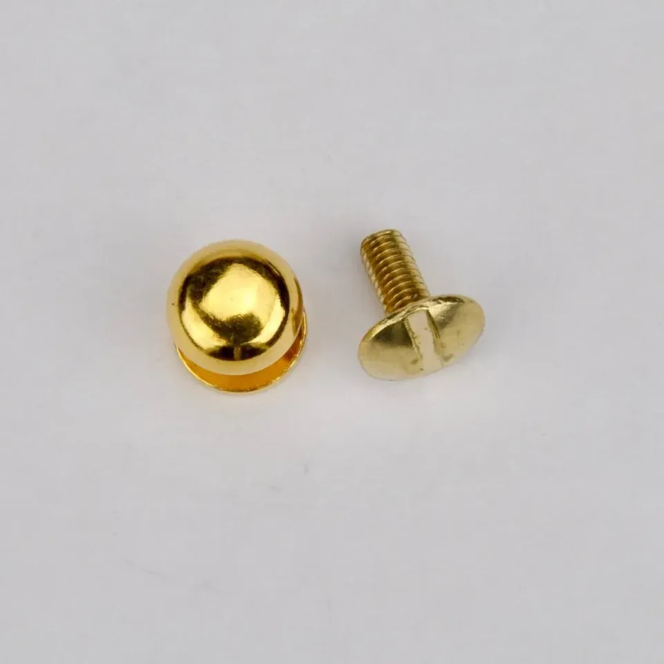 Leather House geweerknop goud 7,8 mm per stuk