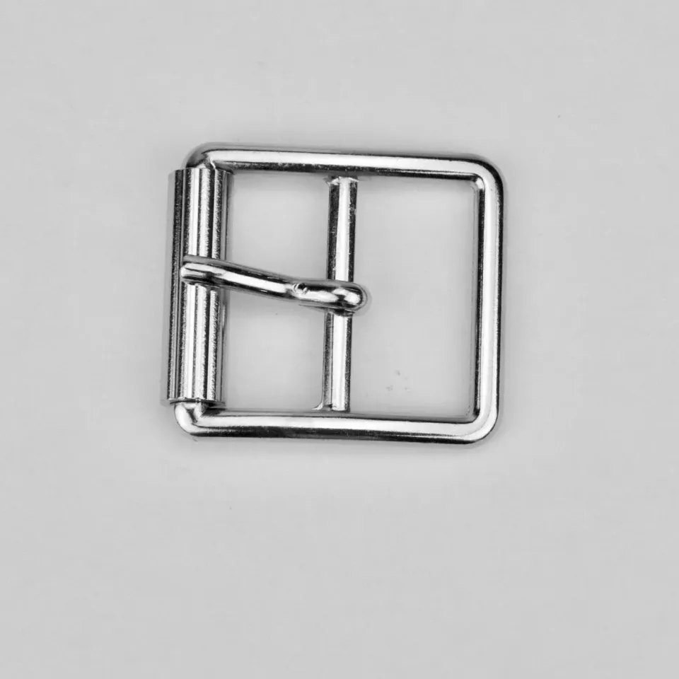 Leather House gesp zilver 20 mm met rol per stuk