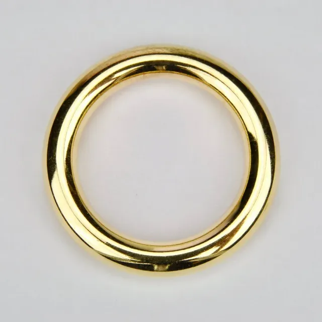 Leather House Ring Goud 38 mm grote sierring metaal