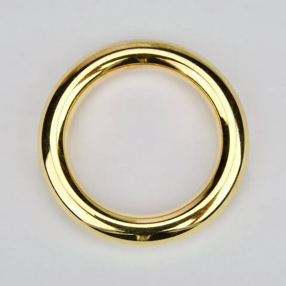 Leather House Ring Goud 38 mm grote sierring metaal