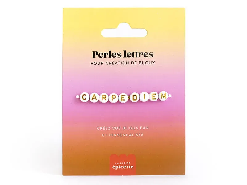 La Petite Epicerie Carpe Diem letterkralen wit goud