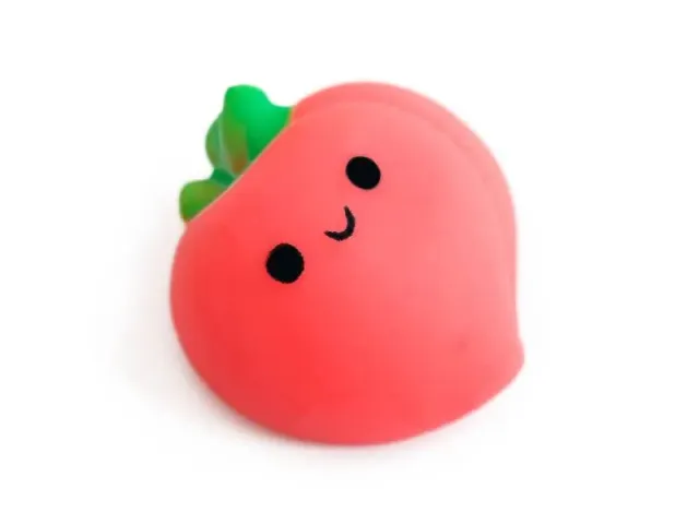 La Petite Epicerie mini squishy perzik roze-groen 4 cm