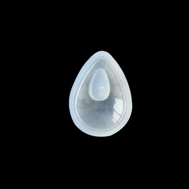Bijounique 74A Druppel open-S siliconenmal 28x20 mm