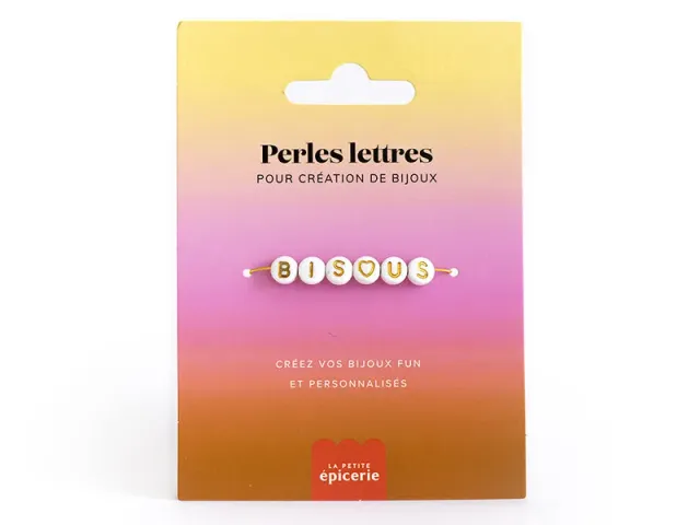La Petite Epicerie Bisous letterkralen wit armband