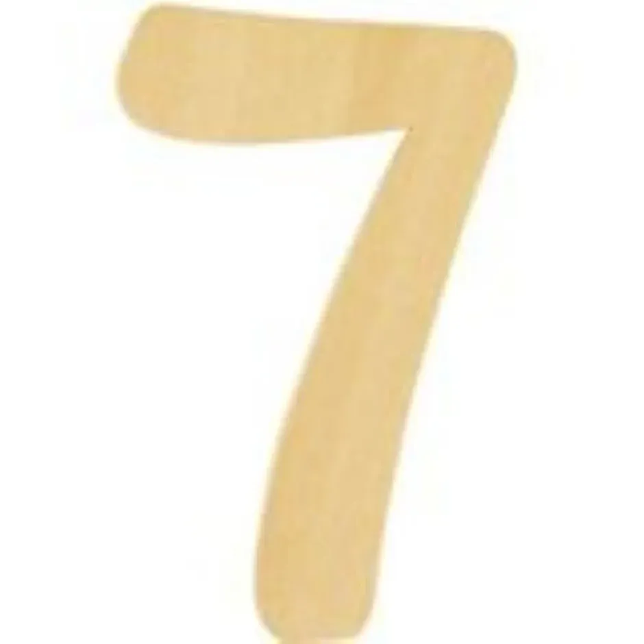 LTC-Leiden Houten Cijfer 7 6 cm 2 mm dik