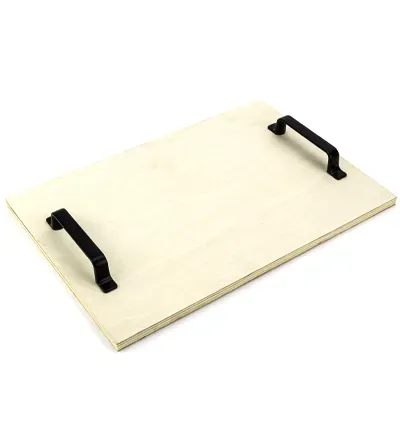 Astrid Brouwers Dienblad rechthoek zwarte grepen 37x25 cm