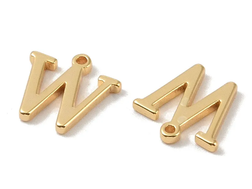 La Petite Epicerie Letter bedel W per stuk goud