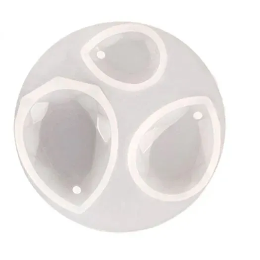 Bijounique 114 druppel facet gietmal siliconen 3 maten