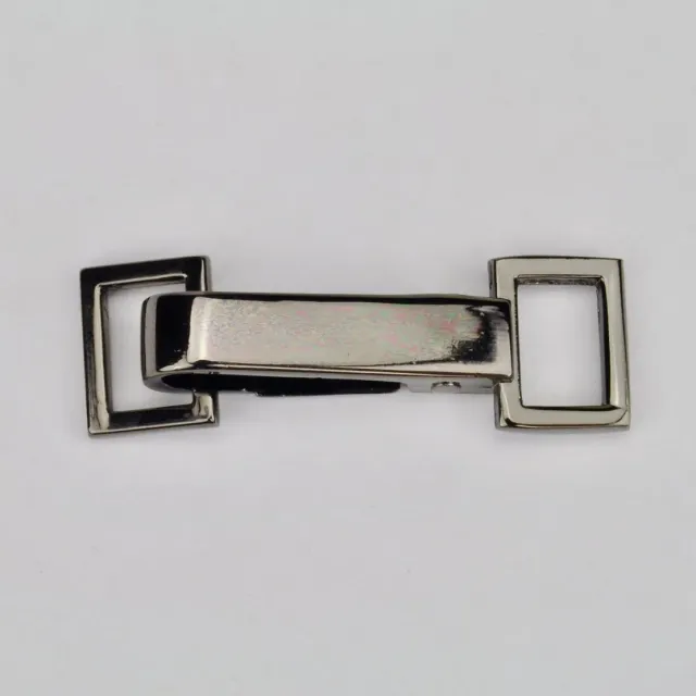 Leather House musketonhaak zwart 10 mm 2 stuks gunmetal