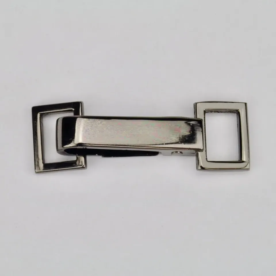 Leather House musketonhaak zwart 10 mm 2 stuks gunmetal