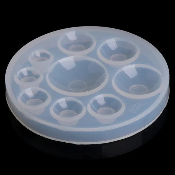 Bijounique 55A Cabochons rond siliconen mal 9 maten