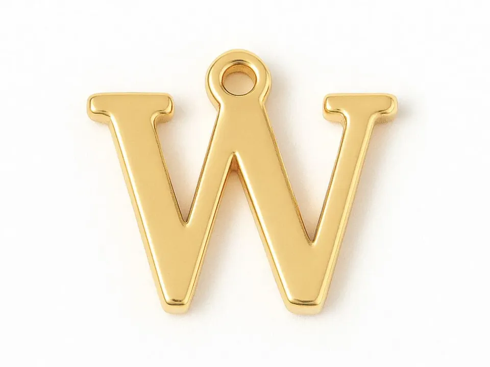 La Petite Epicerie Letter bedel W per stuk goud