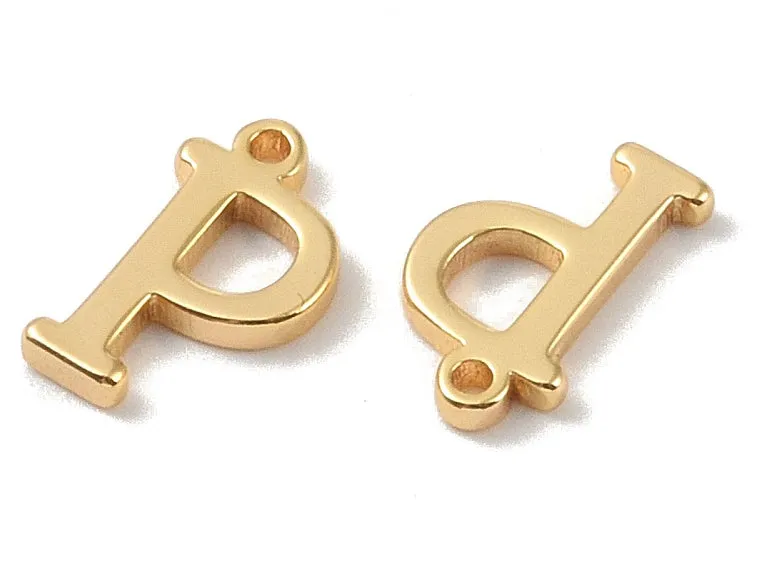 La Petite Epicerie letter P bedel verguld 18K per stuk