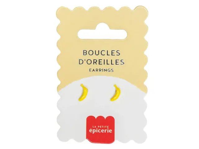 La Petite Epicerie Banaan oorbellen porselein handbeschilderd