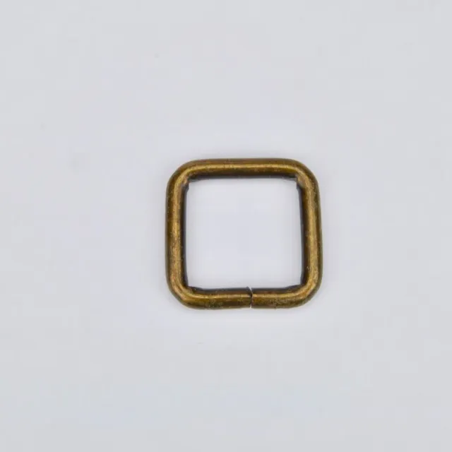 Leather House Vierkante Ring Messing 20 mm Tassenring