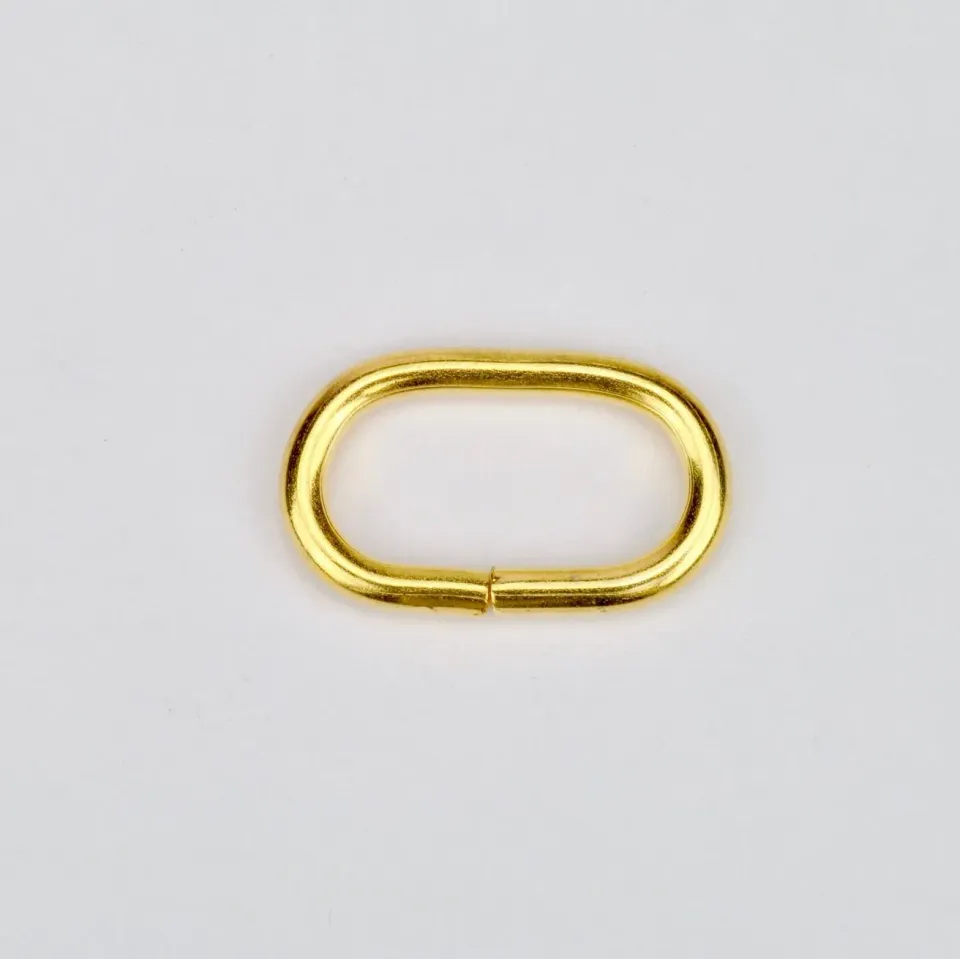 Leather House Ovale Ring Gold 22 mm Sieraad