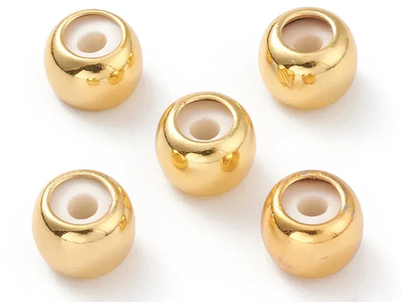 La Petite Epicerie stopperkralen goud 18K 7x5 mm 5 stuks