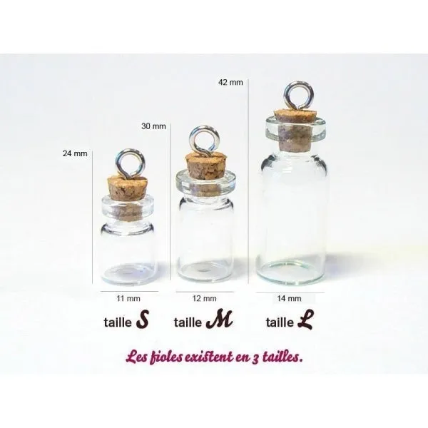 La Petite Epicerie glazen fiole 2,8 cm per stuk