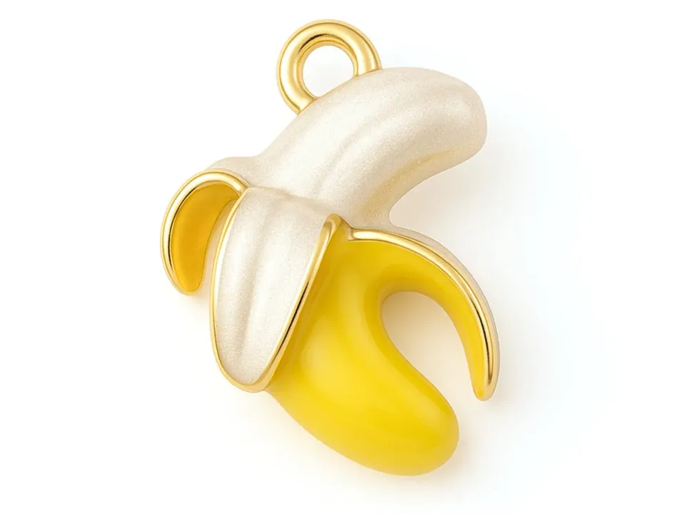 La Petite Epicerie Banaan Bedel Goud Emaille Per Stuk