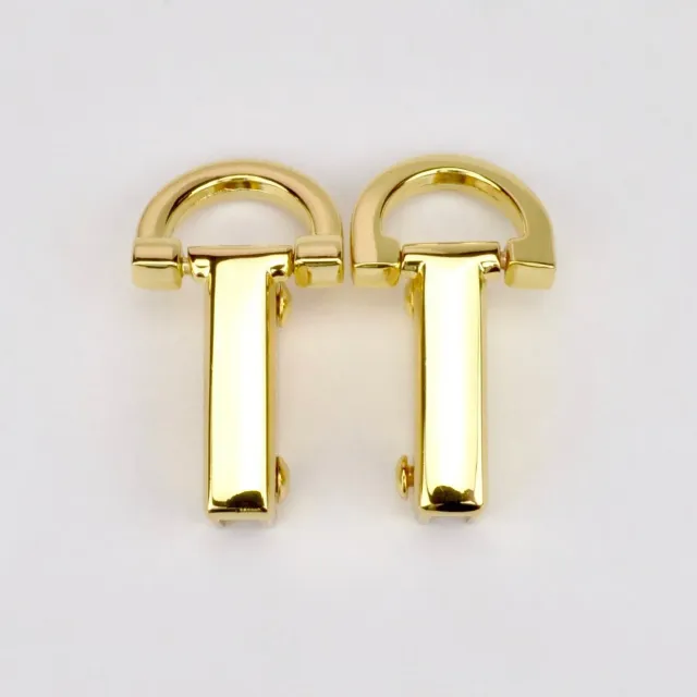 Leather House Souffle Hook Gold 32x15 mm haak 2 stuks