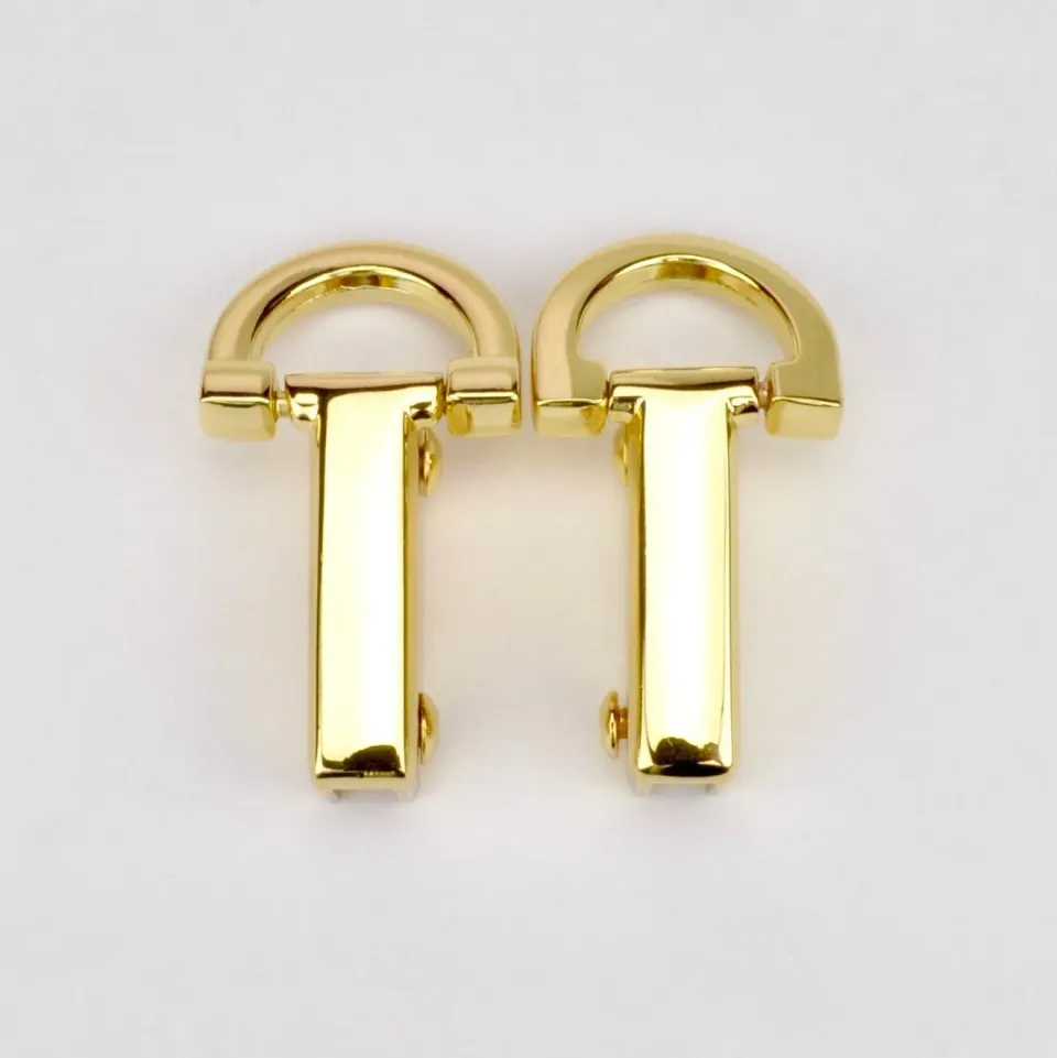 Leather House Souffle Hook Gold 32x15 mm haak 2 stuks