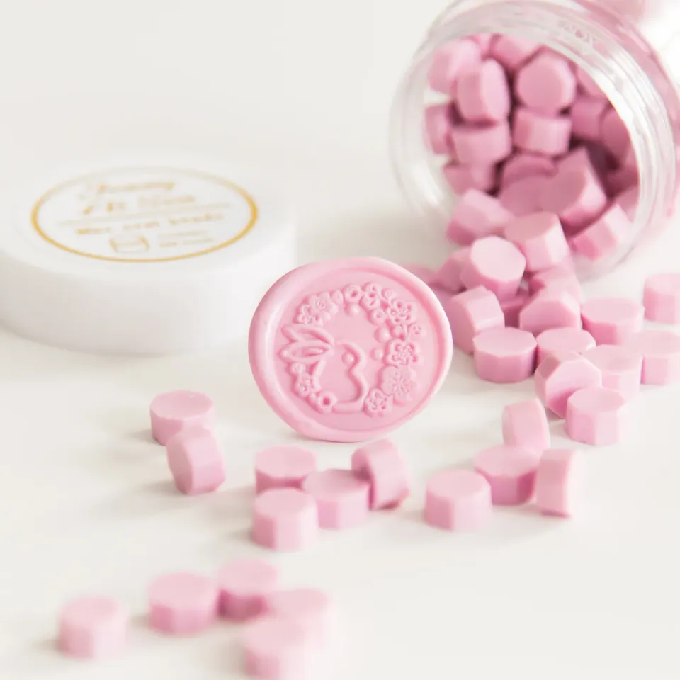 Jessy at Sea Pink zegelwax roze 100 kralen