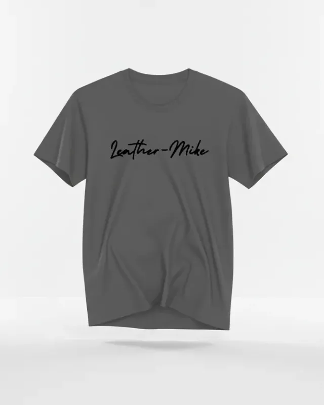 Leather House Leather Mike x Hab-To T-shirt antraciet